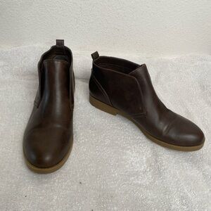 Indigo Rd Women's Brown Faux Leather Chukka Bootie Size 7.5 Classic Cabincore